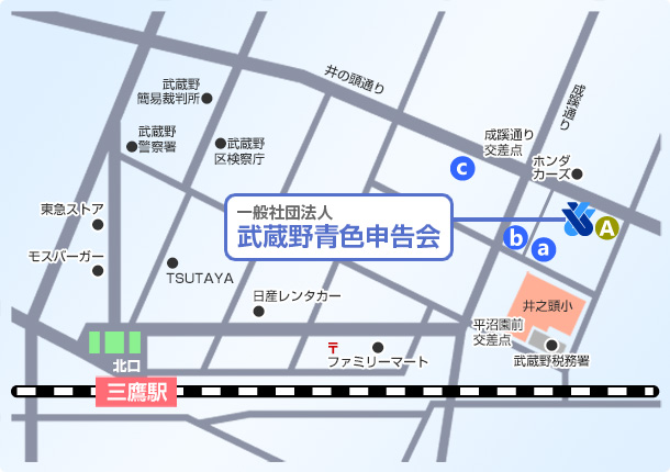 武蔵野青色申告会 周辺地図