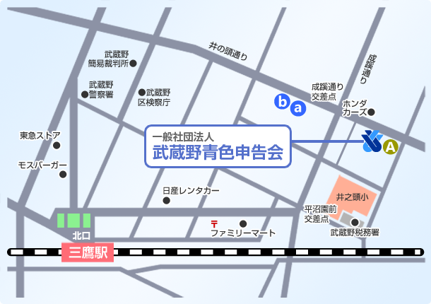 武蔵野青色申告会 周辺地図